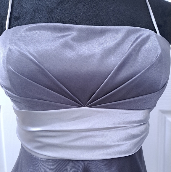 Vintage Gun Metal & Silver Formal Dress   Size 5/6 - Picture 3 of 13
